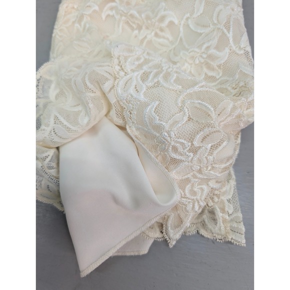 Coldwater Creek Cami Lace Top Size XL Ivory Sexy Chic Babydoll Stretchy Feminine - Picture 4 of 9